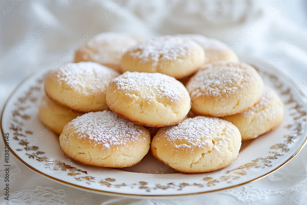 Freshly baked cookies on a white plate Freshly baked cookies on a white plate