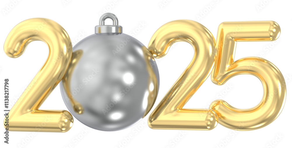 2025 Number 3D Render 2025 Number 3D Render