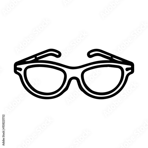 Simple Vector Icon of a cycling glasses – Logo Design Illustration