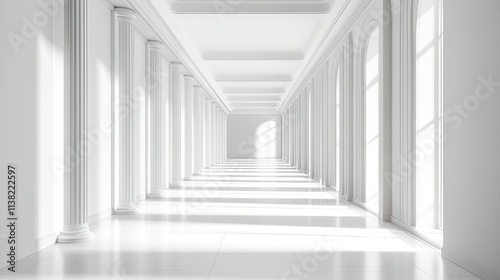 A White Minimalist Hallway: Modern Luxury Suite