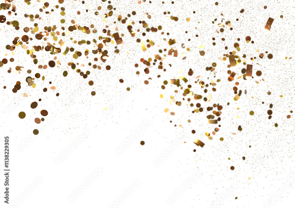 Golden Confetti on a Black Background Golden Confetti on a Black Background