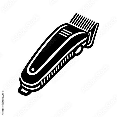 Simple Vector Icon of a Hair Clippers – Logo Design Illustration