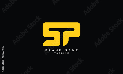 STP, SPT, TSP, TPS, PTS, PST, SP, PS, Abstract initial monogram letter alphabet logo design
