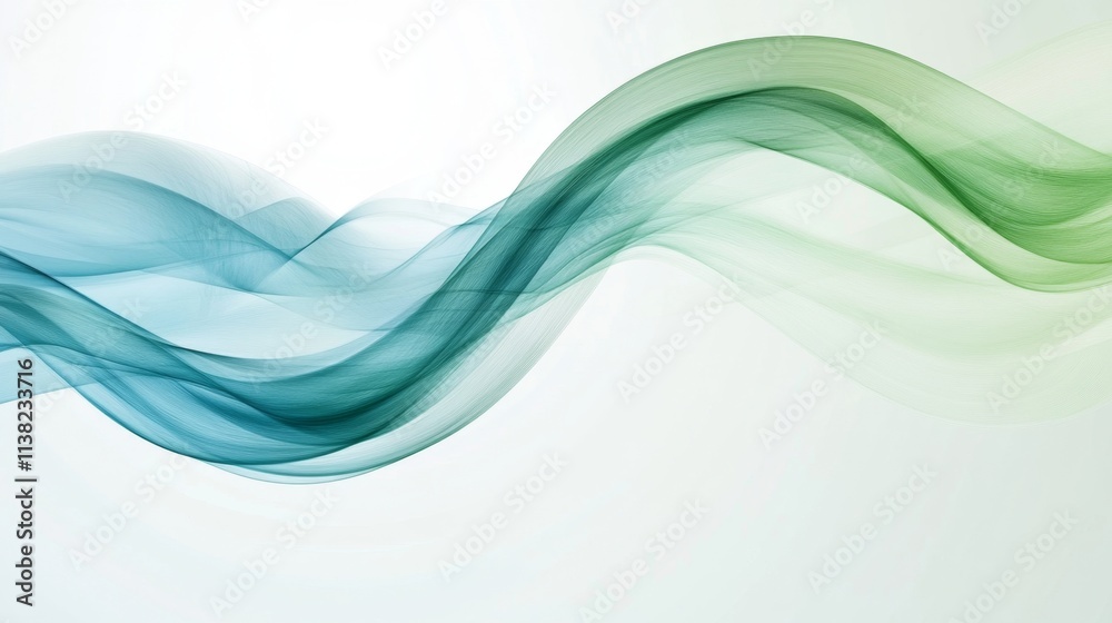 Fototapeta premium moving designed horizontal banner with steel blue, very dark green and cadet green colors. dynamic curved lines with fluid flowing waves and curves