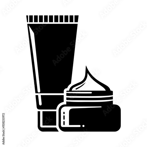 Simple Vector Icon of a Moisturizers – Logo Design Illustration