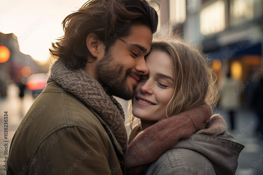 Generative AI picture of sweet charming adorable couple on Valentine Day lovers Day celebration concept Generative AI picture of sweet charming adorable couple on Valentine Day lovers Day celebration concept