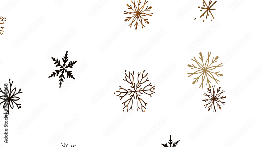Enchanting Snowfall: Spectacular 3D Illustration Showcasing Falling Holiday Snowflakes