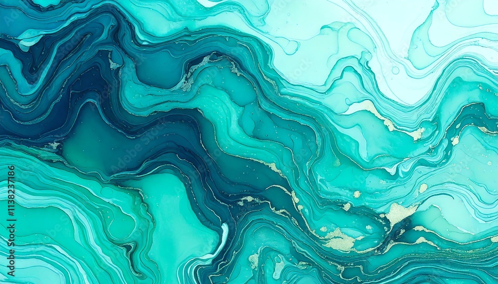 Abstract Teal Watercolor Paint Background with Blue and Green Fluid Texture Abstract Teal Watercolor Paint Background with Blue and Green Fluid Texture