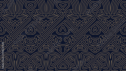 Elegant Gold Line Pattern Abstract background vector, Abstract background design