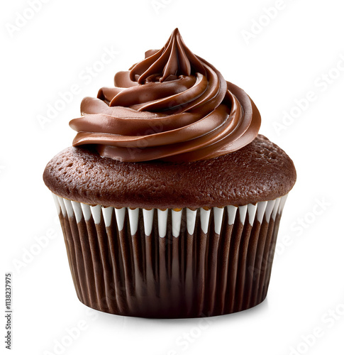 cupcake with chocolate cream