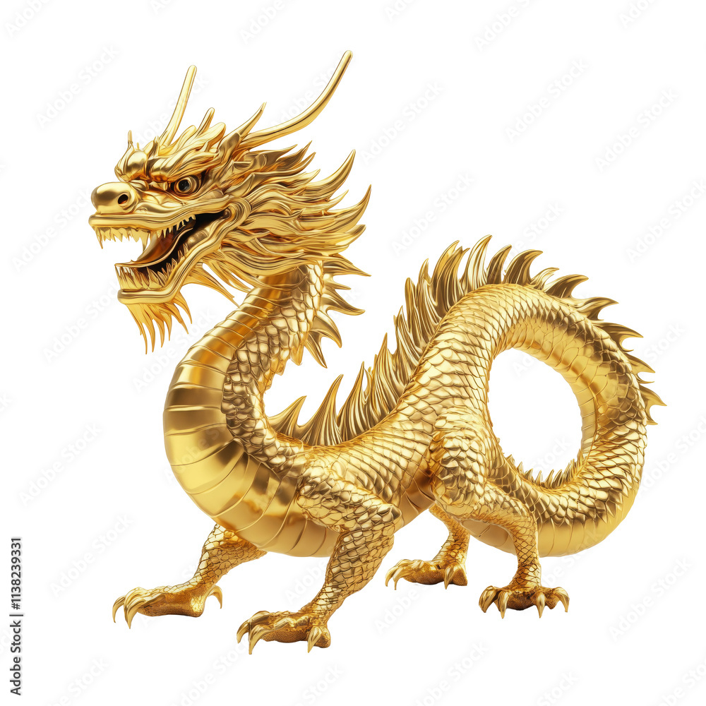 gold dragon isolated on white gold dragon isolated on white