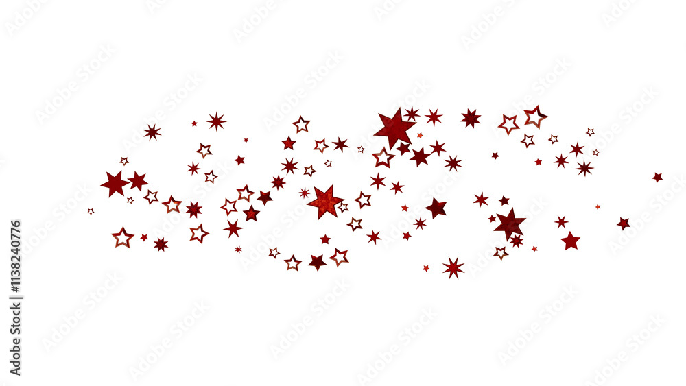 Red Stars Scattered on White Background Red Stars Scattered on White Background