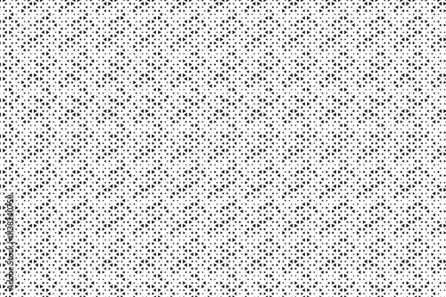 Abstract halftone gradient background. Faded grit texture. White and black pattern wallpaper. Retro triangle pixelated backdrop. Vector graphic design textured template