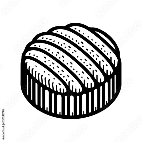 Simple Vector Icon of a Gnocchi – Logo Design Illustration