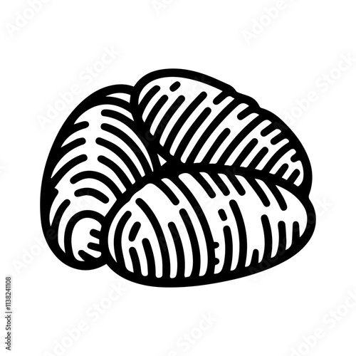 Simple Vector Icon of a Gnocchi – Logo Design Illustration