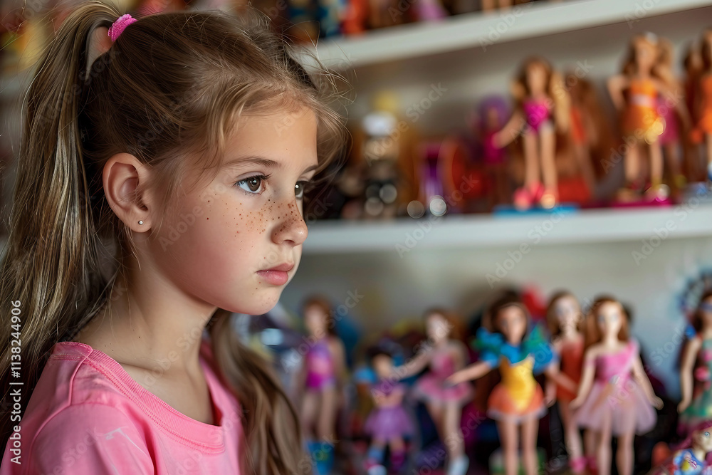 Fototapeta premium Vintage toys in a collectors showcase ai generative picture