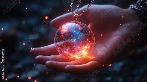 Mystical Orb: A Glowing Sphere of Connection