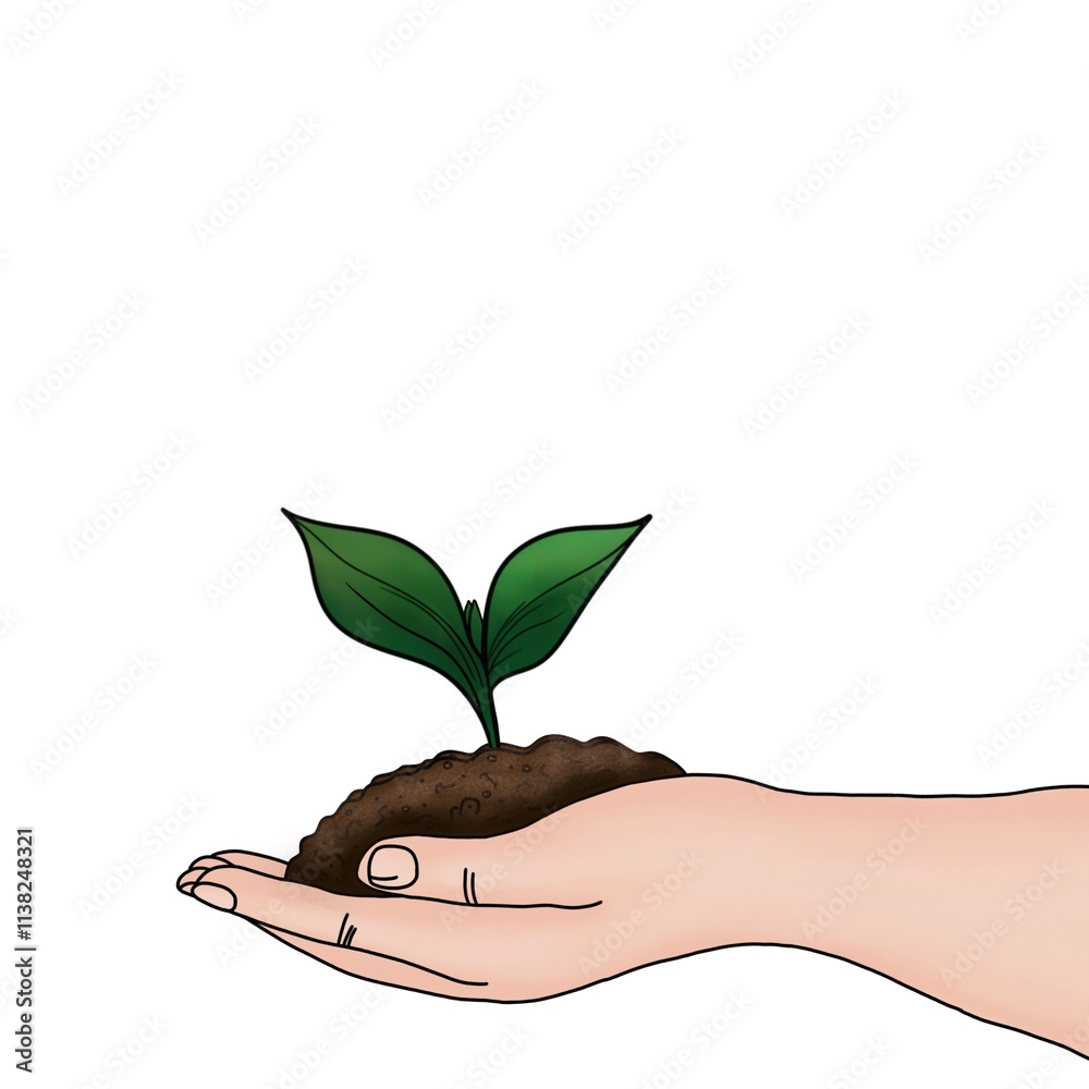 Alabaster Hand Holding Sprout – Hope, Growth, and New Life Alabaster Hand Holding Sprout – Hope, Growth, and New Life