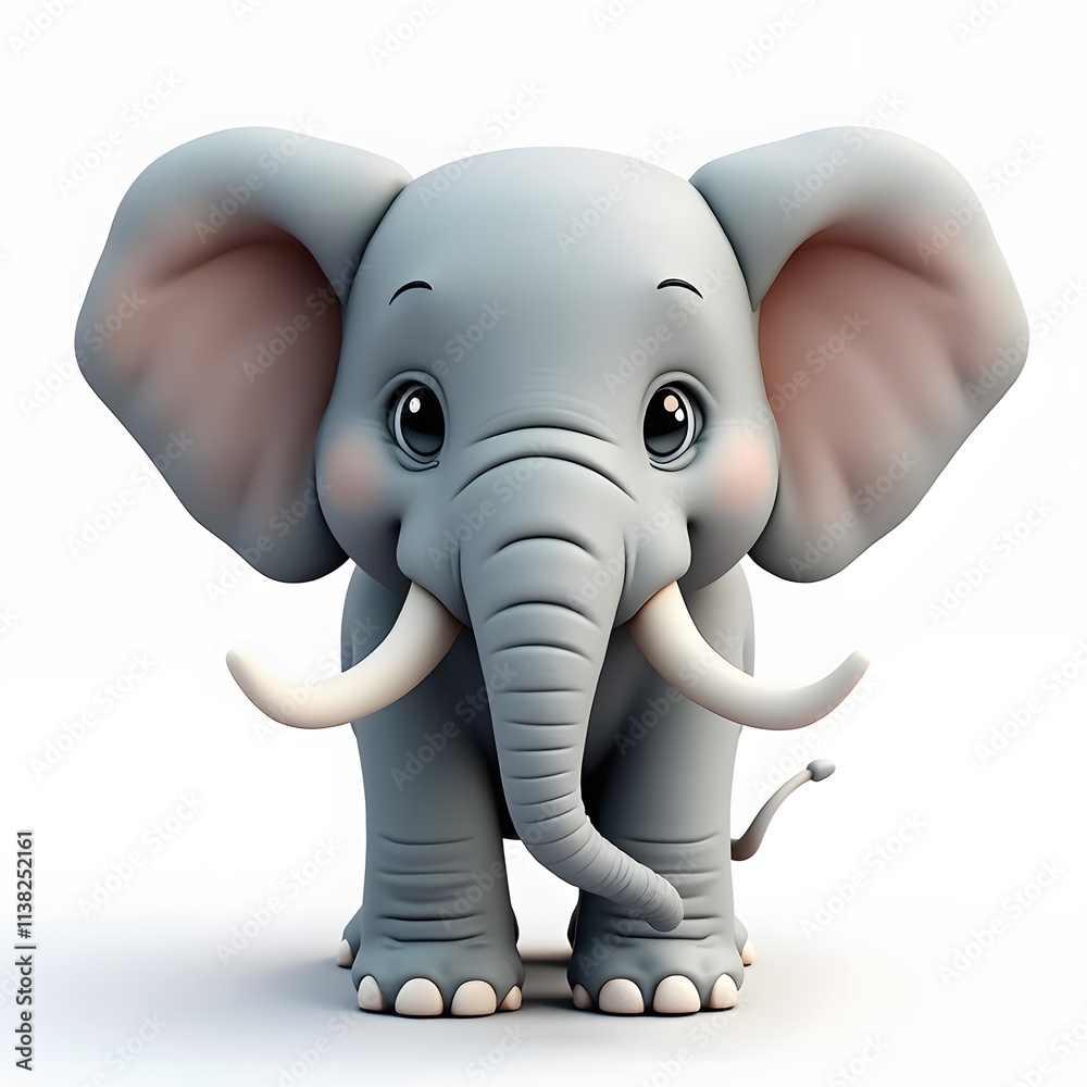 Fototapeta premium Cute Cartoon Fox Clipart Adorable 2D Animal Illustration for Kids