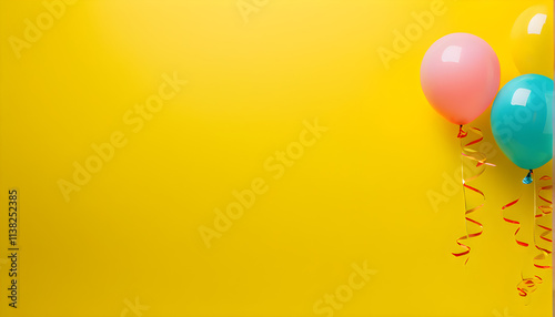 balloons on the background of the sky