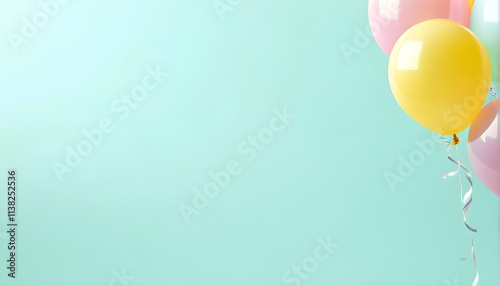 balloons on a blue background