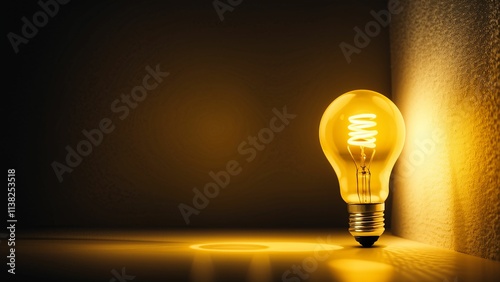 light bulb on a dark background