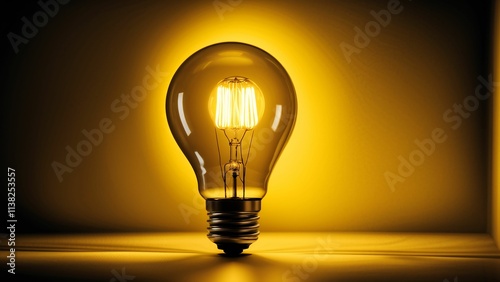 light bulb on a dark background