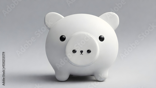piggy bank with a coin