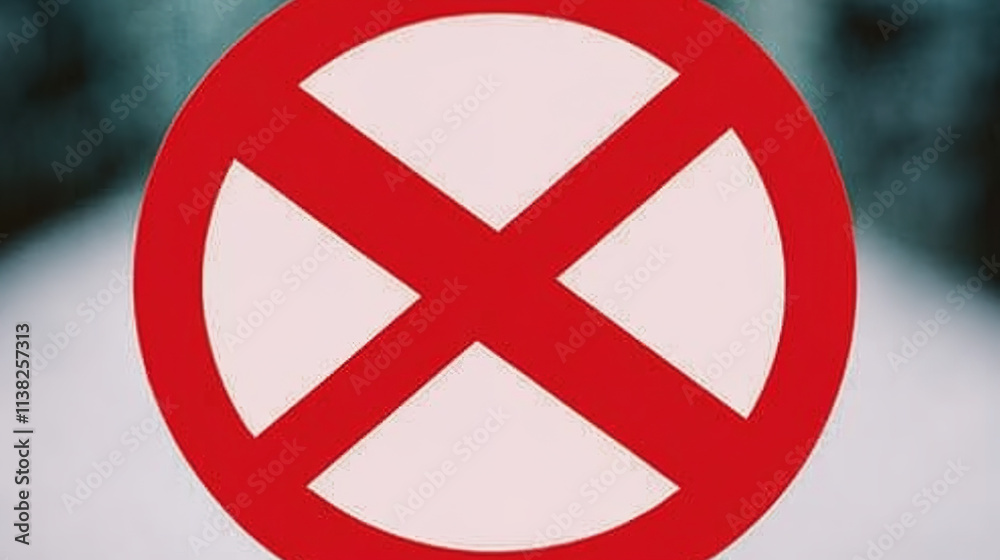 Obraz premium Not Allowed Sign