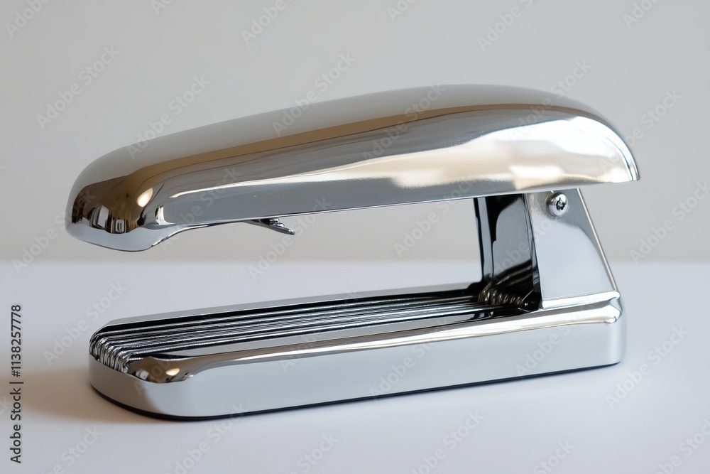 Sleek Chrome Stapler: A Modern Office Essential