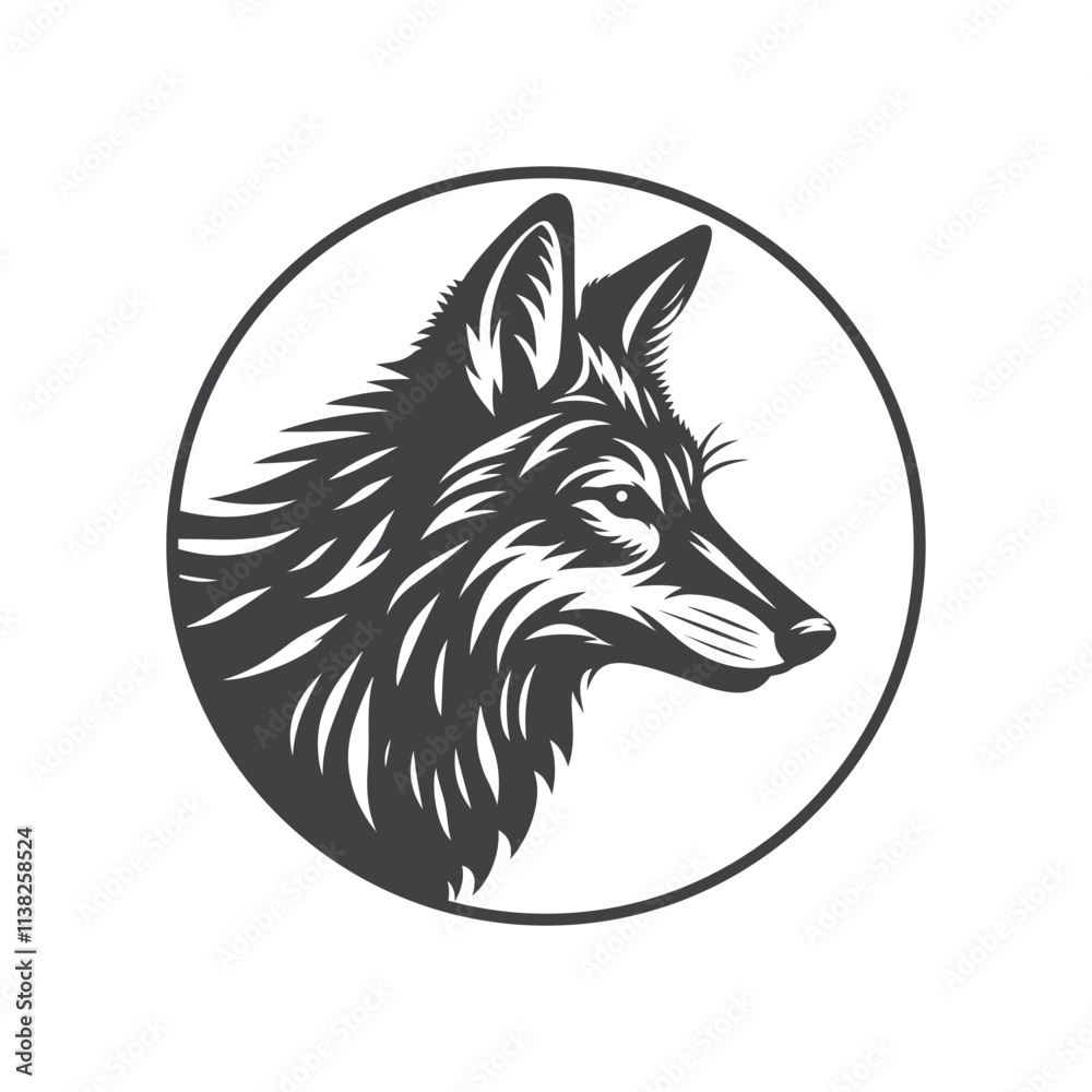 Bold coyote silhouette design, ideal for rustic, wilderness, and desert-inspired projects. Bold coyote silhouette design, ideal for rustic, wilderness, and desert-inspired projects.