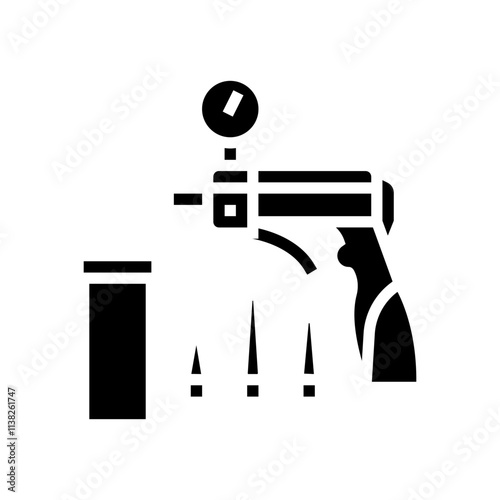 brake bleeder kit glyph icon vector. brake bleeder kit sign. isolated symbol illustration
