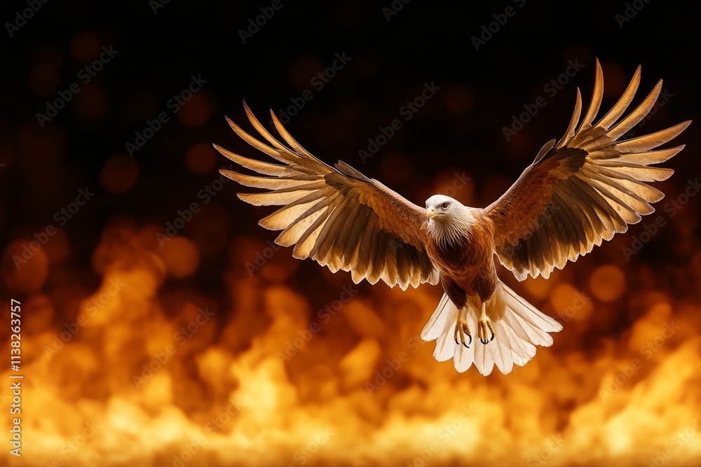 A dramatic image of a phoenix emerging from fiery flames, its wings glowing with golden heat A dramatic image of a phoenix emerging from fiery flames, its wings glowing with golden heat