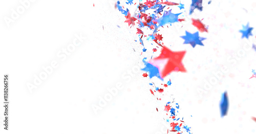 (Mehrere Werte)Confetti -  Red Blue White Confetti Confetti Overlay  PNG 3d