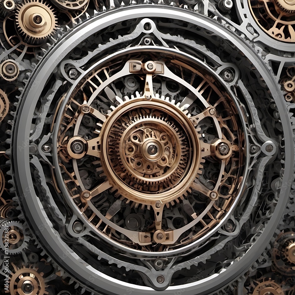 Obraz premium A complex and intricate system of gears and cogs.