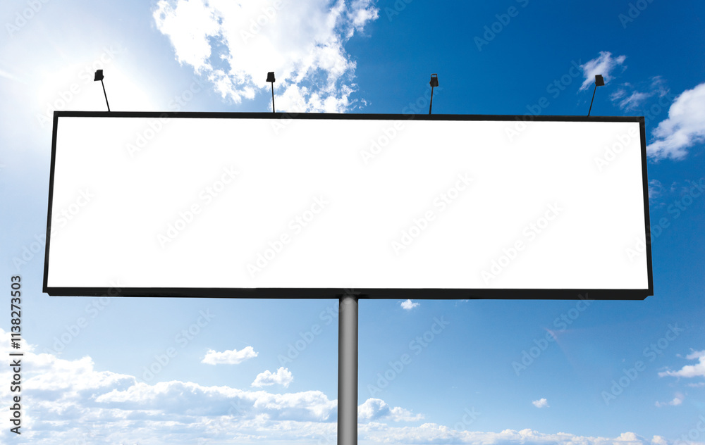 Blank outdoor billboard