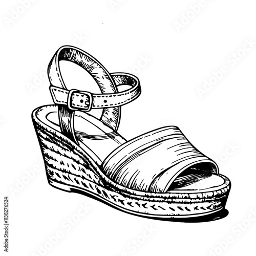 Vintage espadrille sandals in black and white, timeless fashion