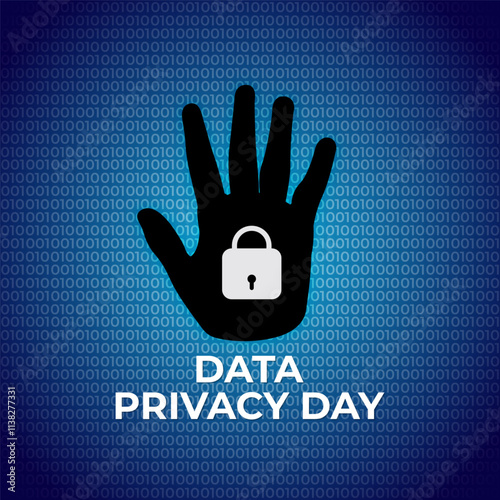 Vector illustration of Data Privacy Day social media template