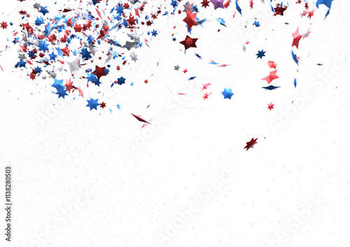 Confetti - Confetti confetti on american independence day party PNG 3d