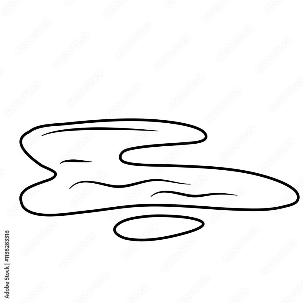 Water spill puddle. Blue liquid shape Water spill puddle. Blue liquid shape