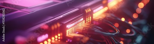Glowing VLAN Cables Forming...