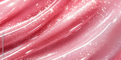 Pink Glossy Liquid Texture