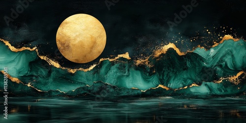Golden Moon Over Emerald Hi...