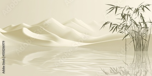 Serene Minimalist Landscape...