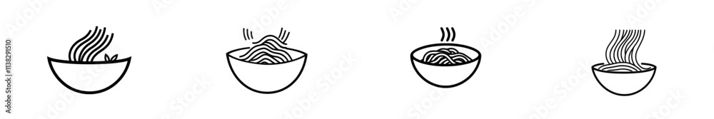 Modern engraving style illustration of Ramen Noodles, a Japanese dish, for an ink sketch logo or menu concept. Modern engraving style illustration of Ramen Noodles, a Japanese dish, for an ink sketch logo or menu concept.