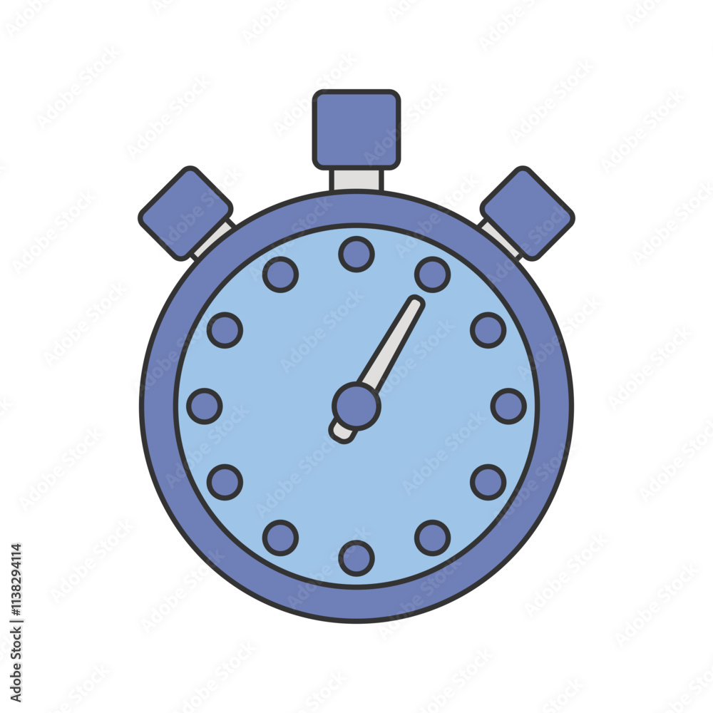Stopwatch Icon Illustration in flat design style. Perfect for fitness-themed designs or projects Stopwatch Icon Illustration in flat design style. Perfect for fitness-themed designs or projects