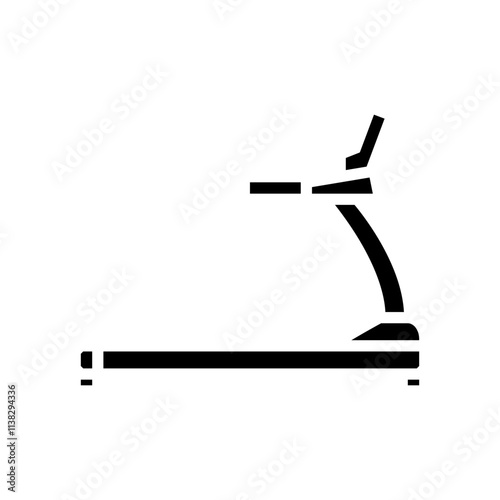 treadmill fitness tool glyph icon vector. treadmill fitness tool sign. isolated symbol illustration