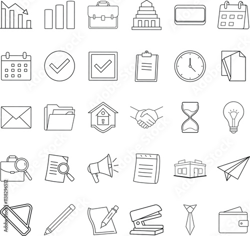 Business, Finance, Management, Productivity, Planning, Icons, Schedule, Strategy, Success, Growth