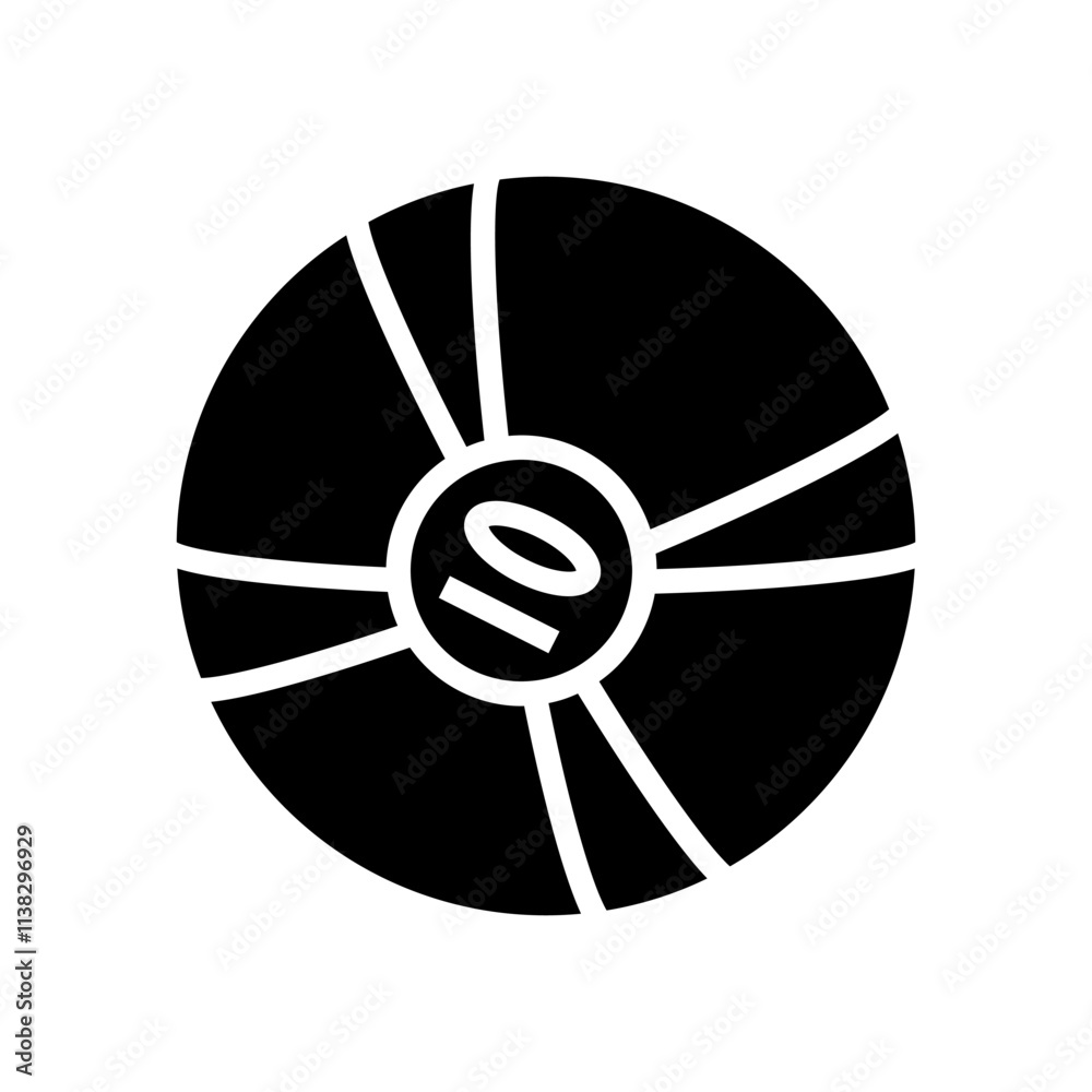 medicine ball fitness tool glyph icon vector. medicine ball fitness tool sign. isolated symbol illustration