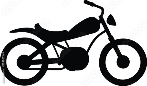 Bike silhouette icon and logo vector art and using black color illustration design photo